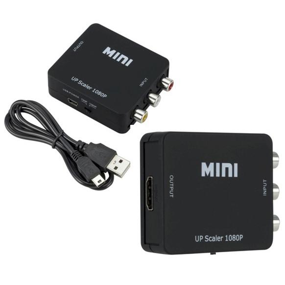 1080P フルハイビジョン対応 ビデオ映像 ステレオ音声 アップスケール AV HDMI変換器 AV HDMIコンバーター VHS DVD 8mm ベータ カメラ編集 裏技 | 