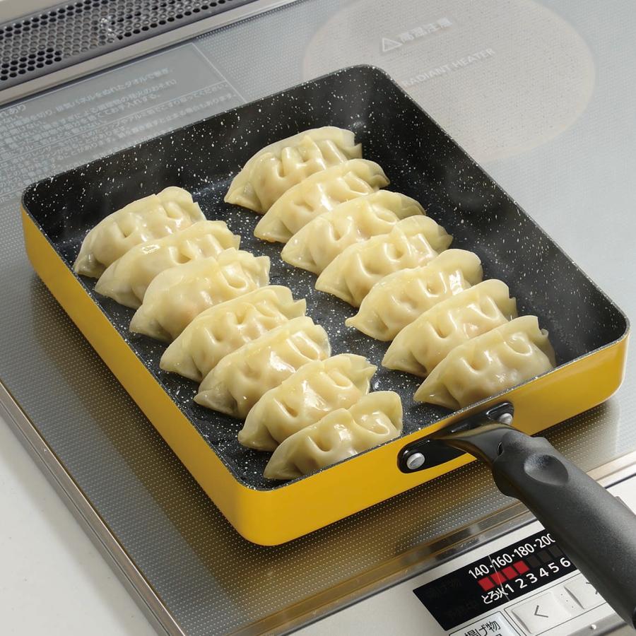 フライパンダンデライパンスクエア 　四角　蓋つき　ガラス蓋　フタ付き　ガスコンロ対応　IH対応　　22×19cm |  | 04