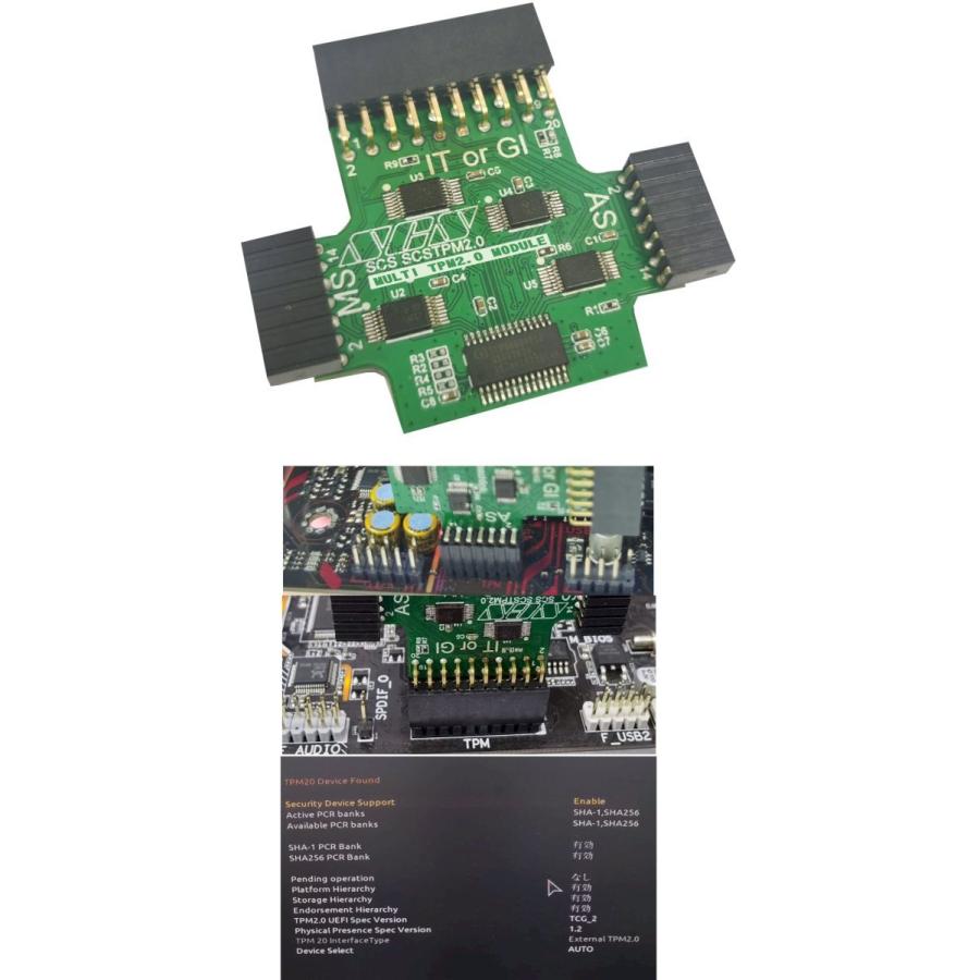 マルチTPM2.0モジュール マルチTPM2.0モジュール MSI ASUS GIGABYTE INTEL対応 SCSTPM2.0 MULTI