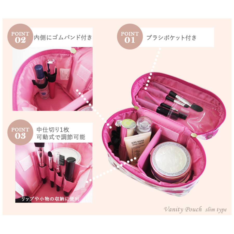 化粧ポーチ コスメポーチ メイクポーチ 大容量 仕切り 機能的 使いやすい シンプル おしゃれ 自立 花柄 化粧品入れ ブラシ収納 |  | 09