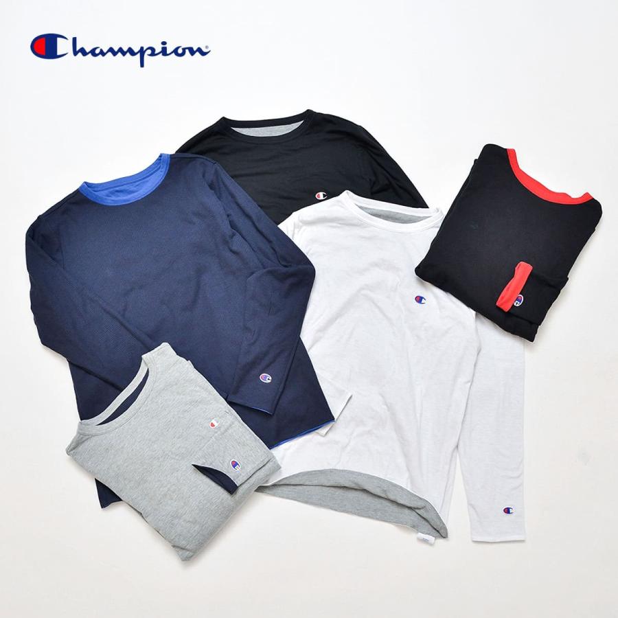 チャンピオン Champion リバーシブルTシャツ ロングスリーブ 長袖 サーマル ワッフル リンガーネック ベーシック 定番 メンズ レディース インナーTシャツ｜atforest｜15