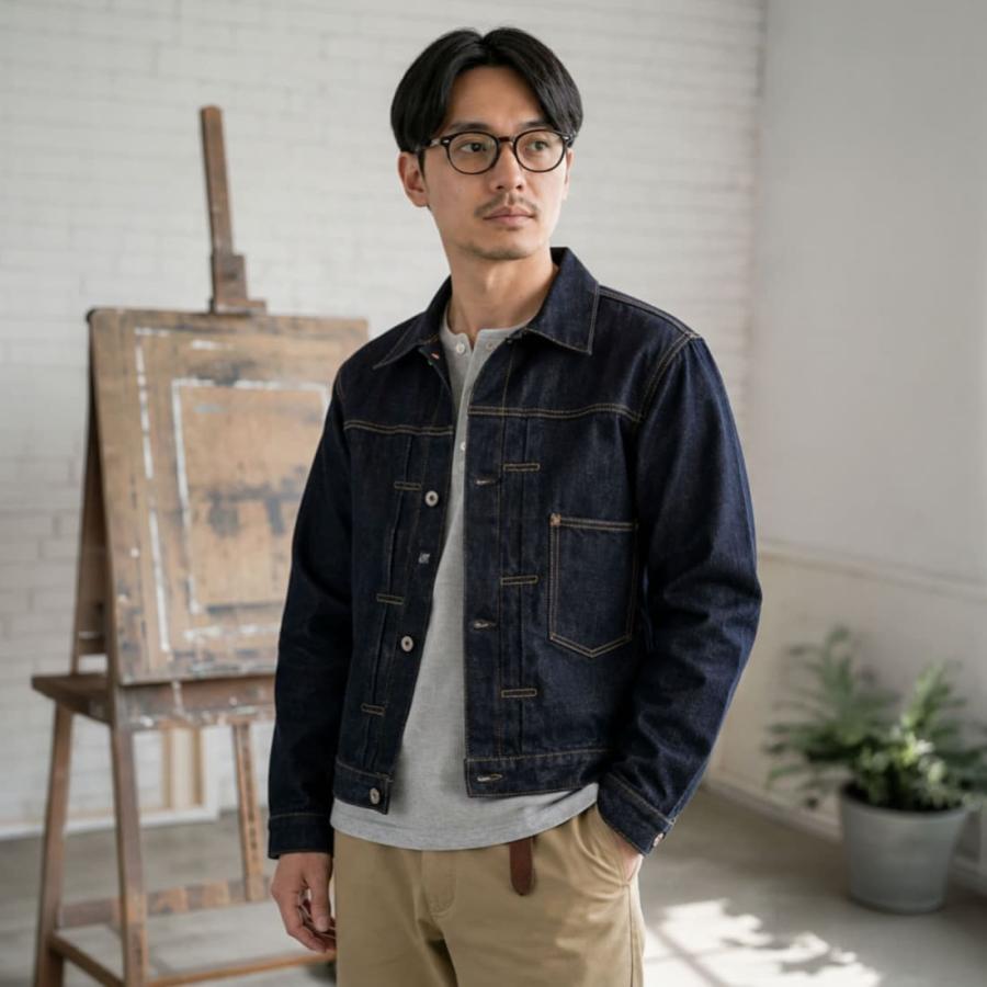 ステュディオ・ダ・ルチザン STUDIO D'ARTISAN D4677 16oz 大戦デニムジャケット メンズ セルヴィッジデニム Tバック_std_moj | STUDIO D'ARTISAN | 08