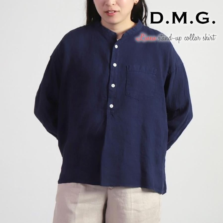 D.M.G. スタンドカラーシャツ ドミンゴ DMG プルオーバーワイドシャツ