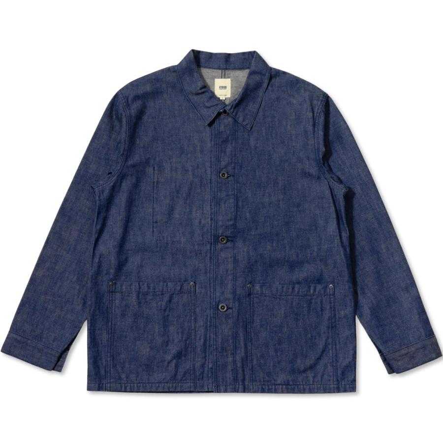 FOB FACTORY デニム カバーオール インディゴ FOB FACTORY（エフオービーファクトリー） ジンバブエコットン 10oz