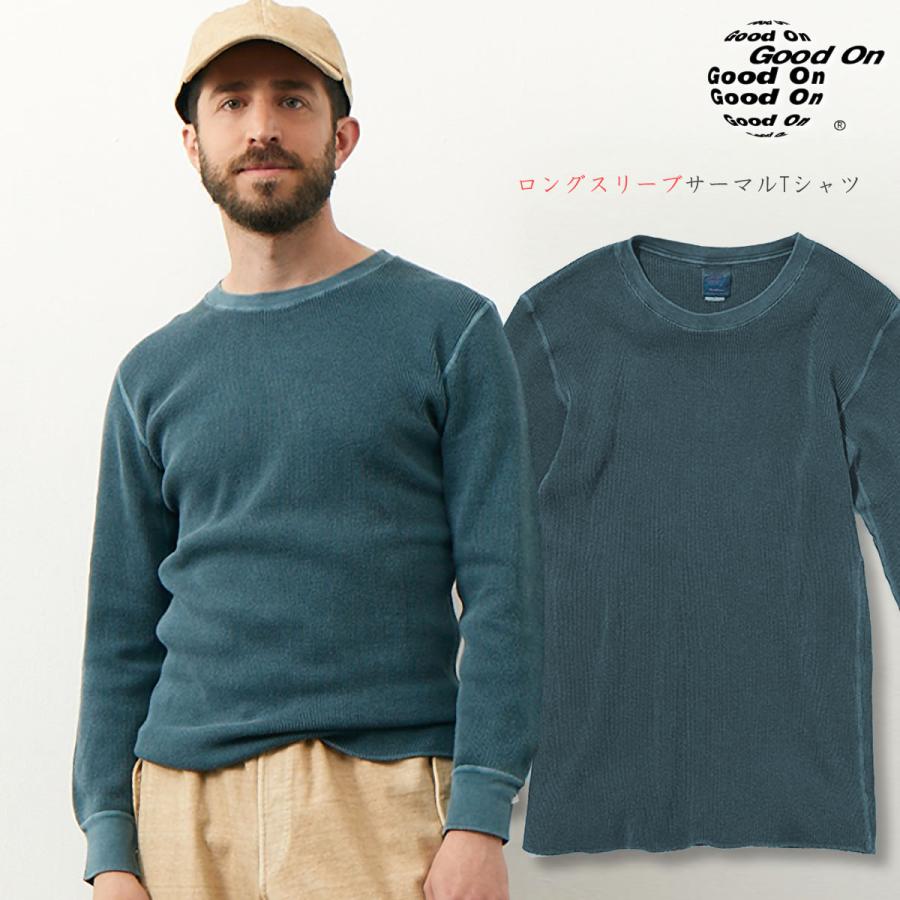 GOOD ON（グッドオン） サーマルTシャツ 長袖 ピグメントダイ ロング