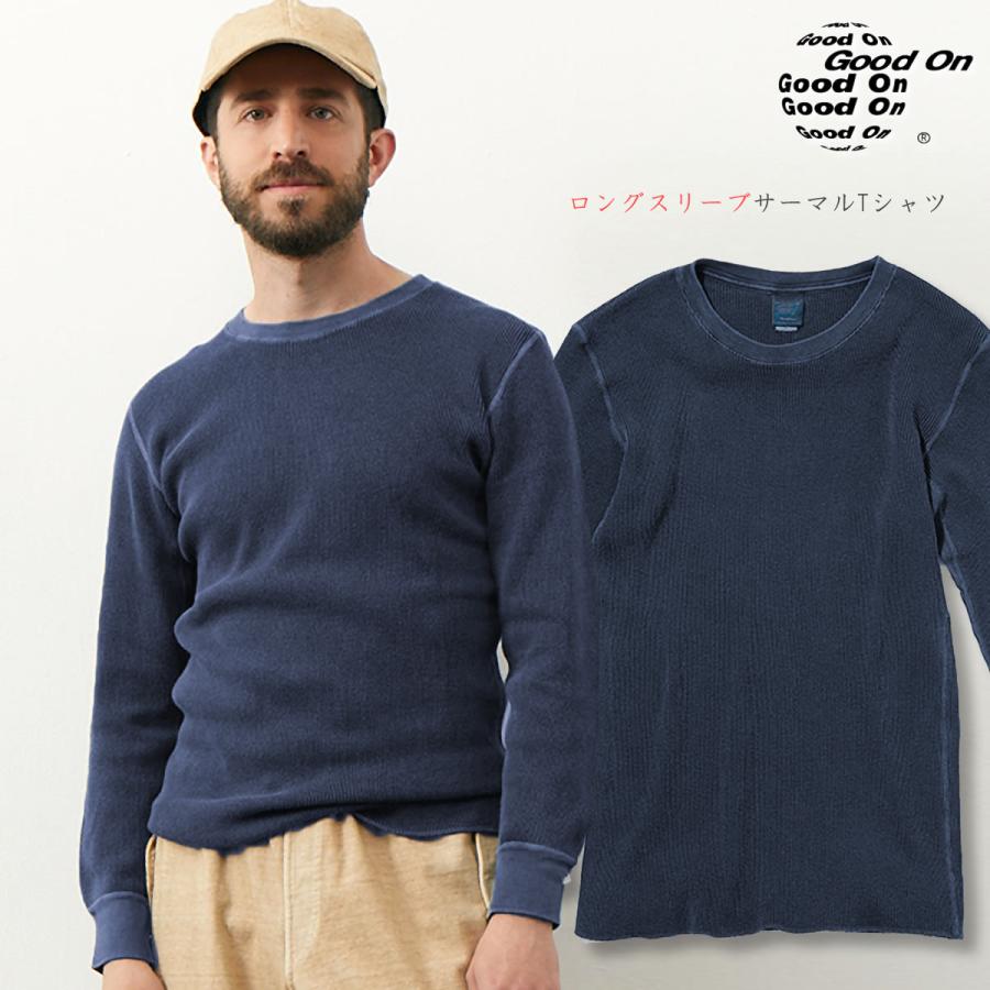 GOOD ON（グッドオン） サーマルTシャツ 長袖 ピグメントダイ ロング