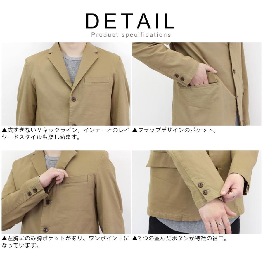 Johnbull（ジョンブル） メンズ フレックスチノラペルドジャケット 