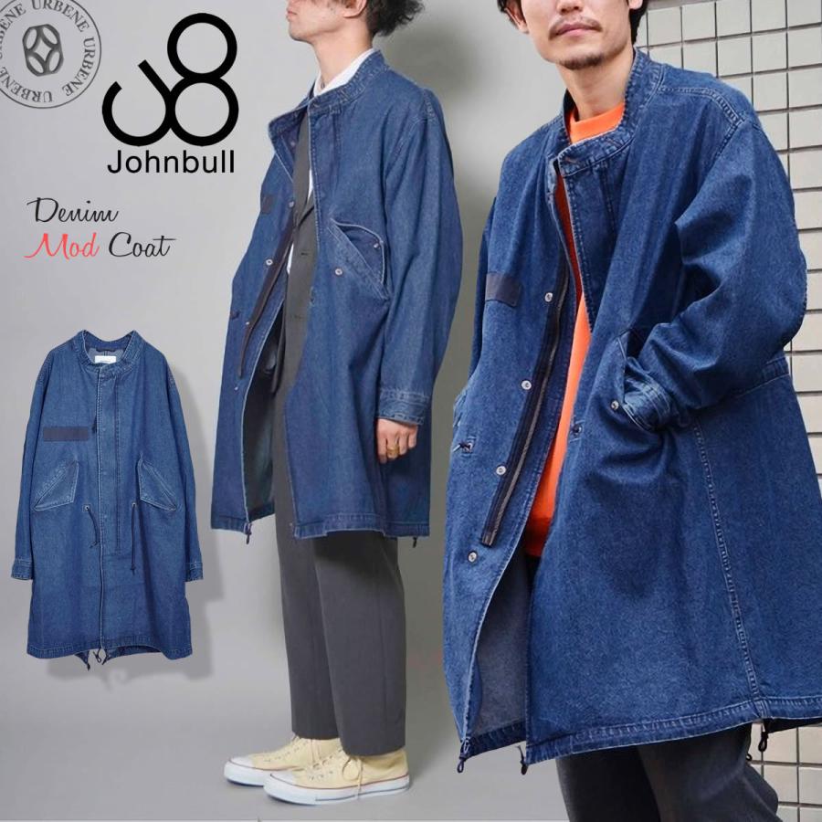 ジョンブル メンズ アウター Johnbull ユーズド加工 デニムモッズコート ミリタリージャケット ジャンパー ブルゾン スタンドカラー ノーカラー Johnbull ジャケット アウターなら Urbene 通販 Yahoo ショッピング