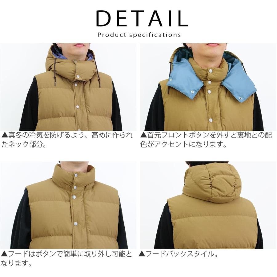 ジョンブル メンズ Johnbull ナイロン フーディー ダウンベスト 16700 