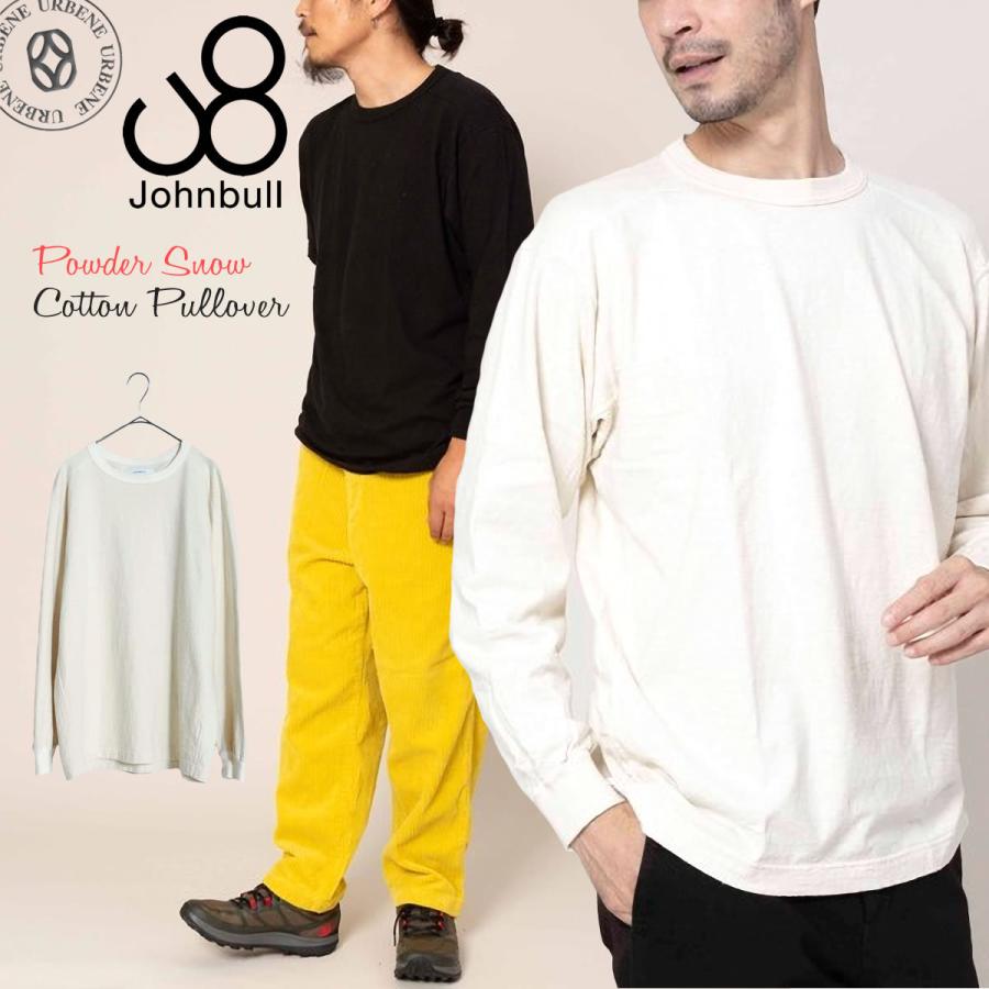 ジョンブル メンズ Johnbull クルーネック パウダースノーコットン プルオーバー 長袖Tシャツ ロングスリーブティーシャツ ロンT カットソー｜atforest