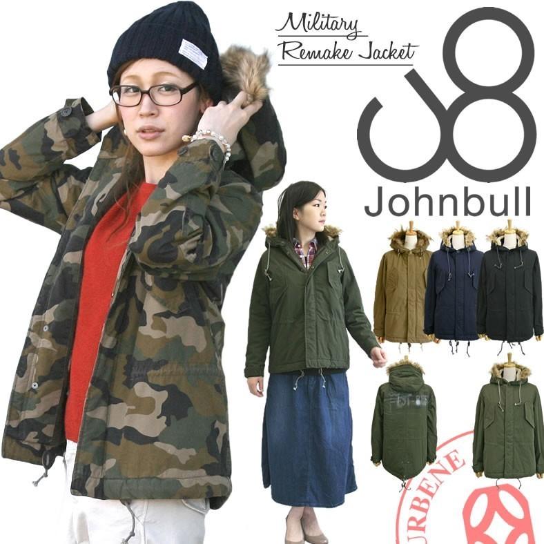 ジョンブル レディース Johnbull モッズコート ファー付 フード 