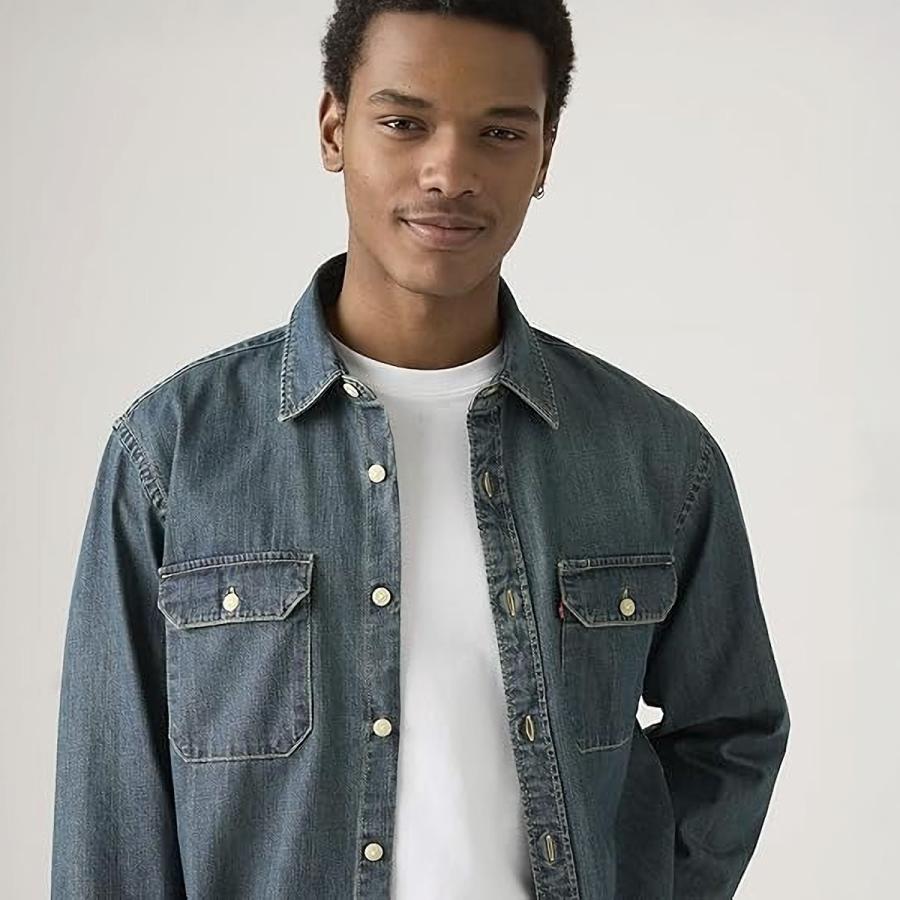 バズリクソンズ　ポパイ　デニムシャツ　長袖 Levis PReMIUM デニムシャツ リーバイス ジャクソンワーカーオーバー