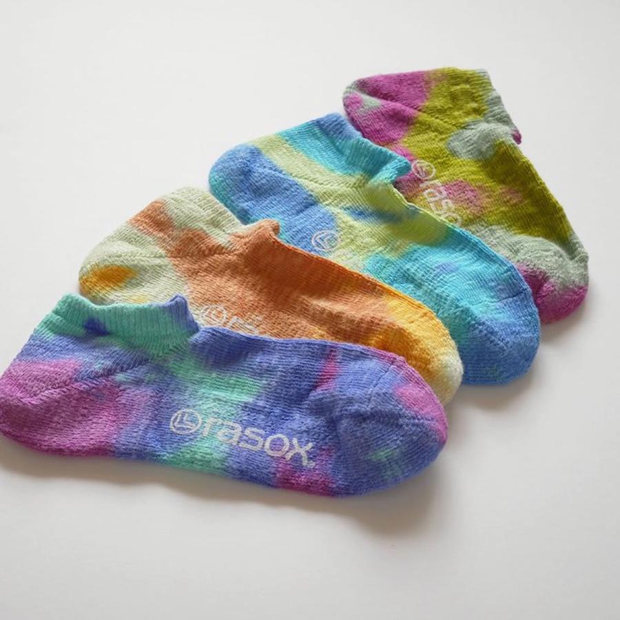 靴下 rasox ラソックス ロウ アンクル スニーカー ソックス コットン スラブ タイダイ染め カラフル くるぶし 靴下 Ｌ字型 メンズ レディース フットウェア 爆買 | rasox | 11