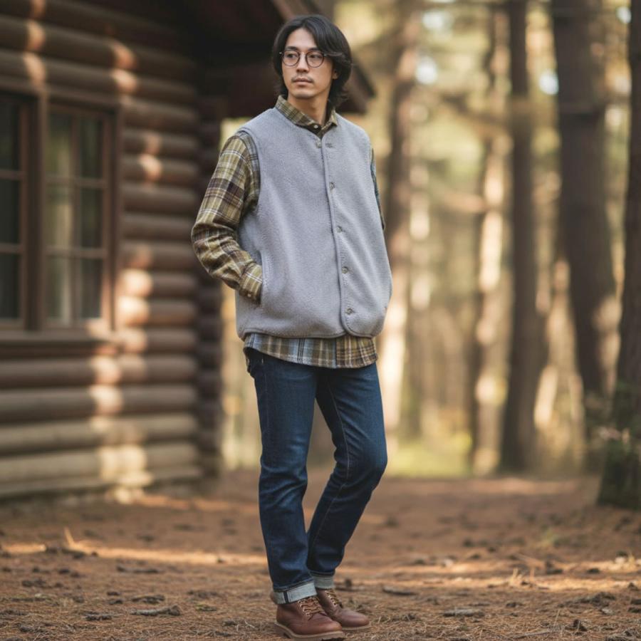 値下げ］Vincent Mirielle ボアベスト グレー 新品タグ付き 【公式通販】