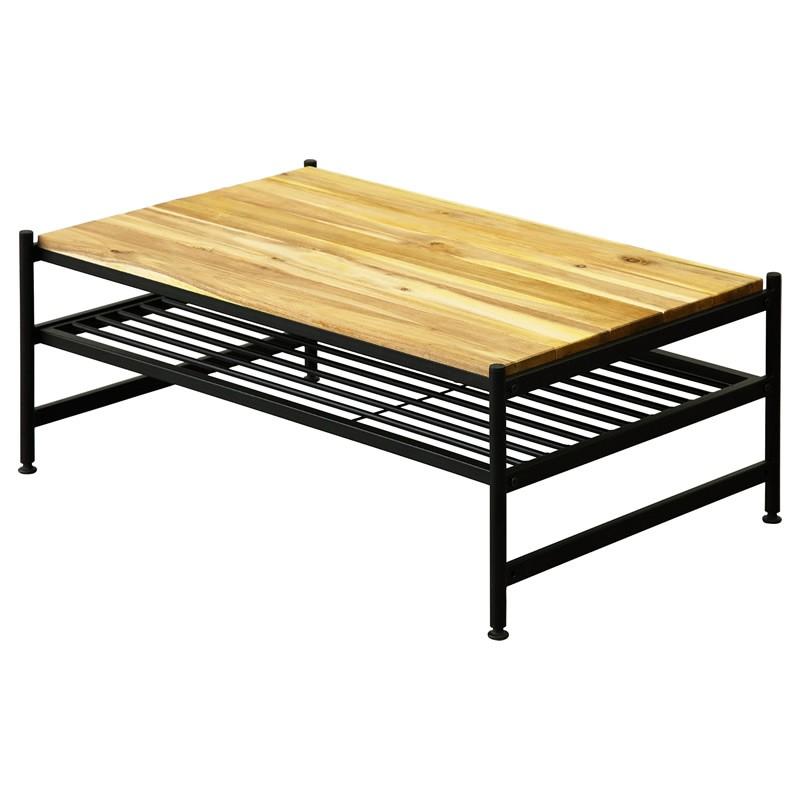 ローボード テレビ台 木製 スチール リビングテーブル アイアンウッド