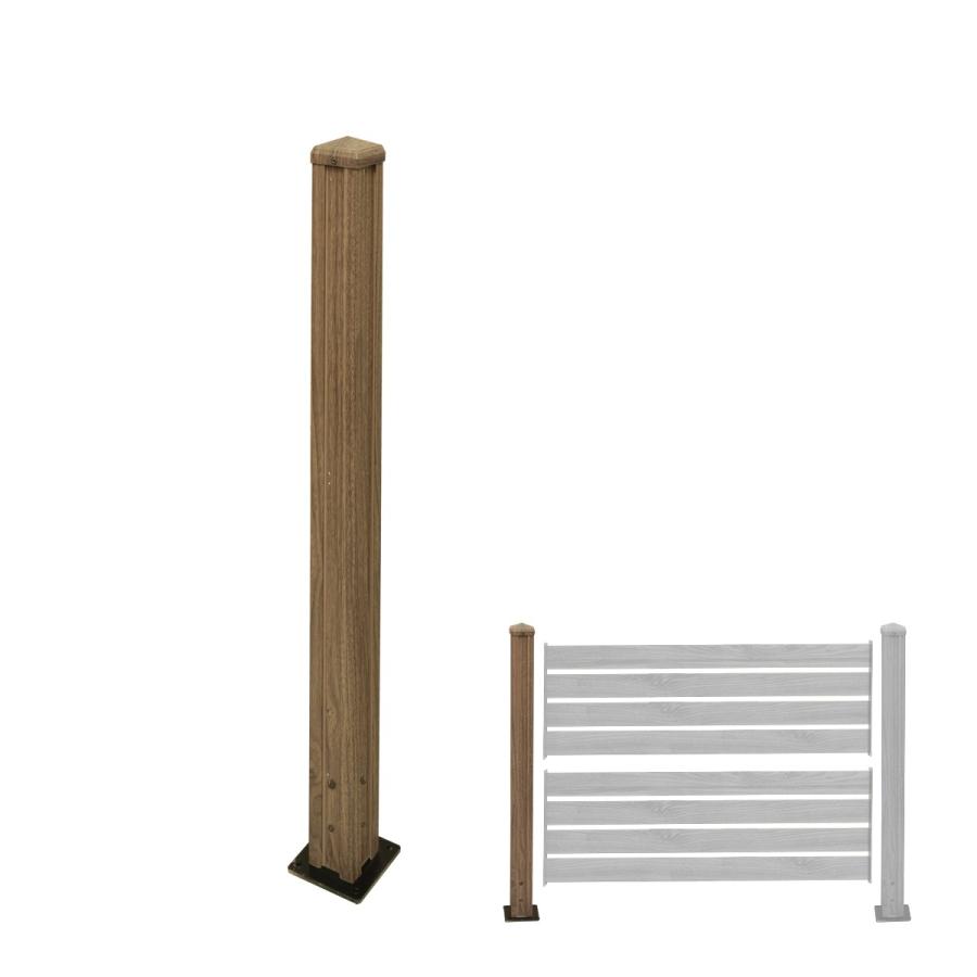 アルミボーダーフェンス用ポール97cmロータイプ単品 アルミフェンス横