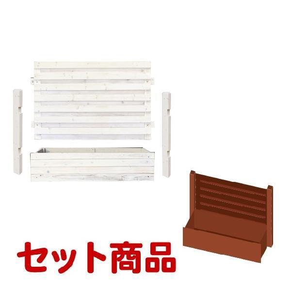 菜園プランターカバー 基本セット フルブラインド・ロータイプ フェンスdiy フェンスdiy木材 目隠し おしゃれ トレリス付きプランター