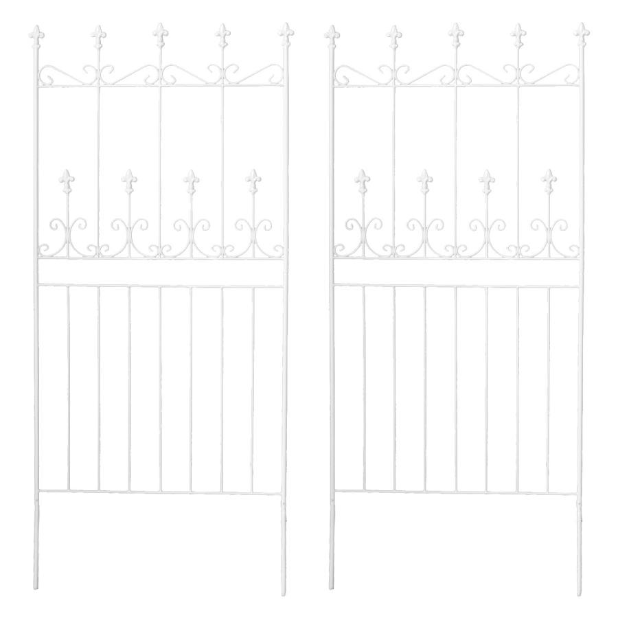 コネクトフェンス　ロータイプ 全高150cmタイプ　2枚組 アイアンフェンスdiy アイアンフェンスアンティーク ガーデニング ガーデンフェンスアイアン