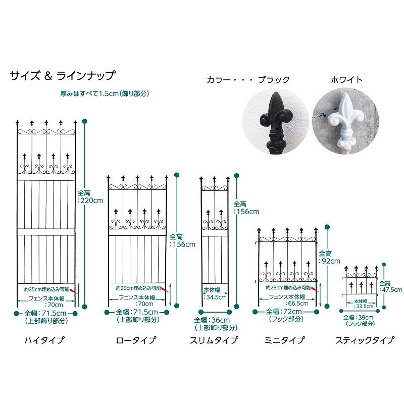ガーデン コネクトフェンス スリムタイプ 4枚組 アイアンフェンスdiy