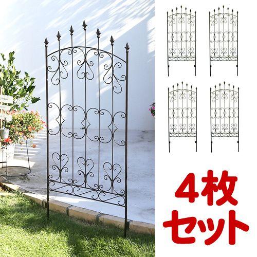 アイアン ローズフェンス Sサイズ 150cm 4枚組 アイアンフェンス アイアン ローズフェンス Sサイズ 150cm 4枚組 アイアンフェンス