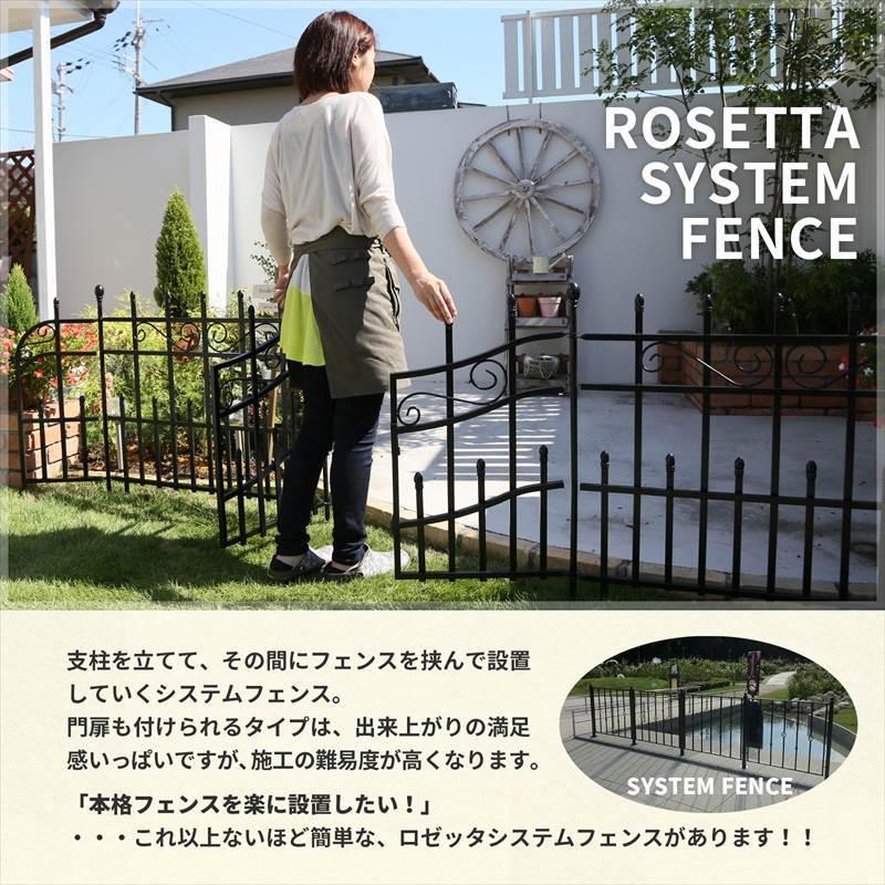 ロゼッタシステムフェンス（2面＋ゲートセット） アイアンフェンスdiy