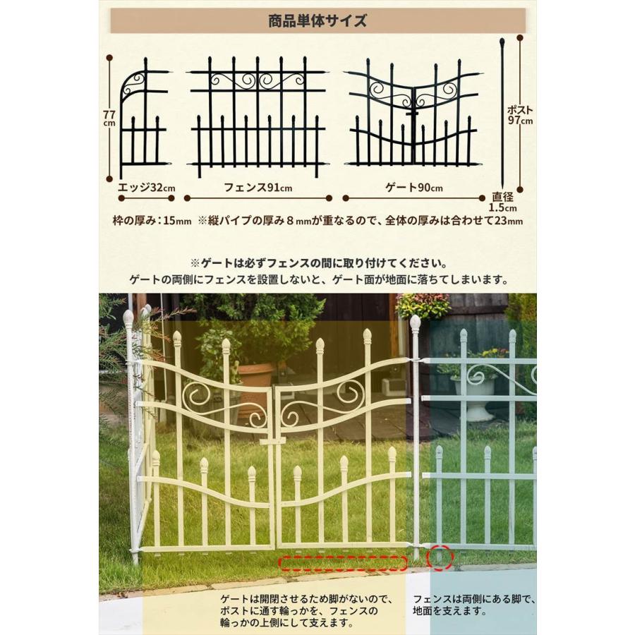 ロゼッタシステムフェンス用ゲート 1枚 アイアンフェンスdiy アイアン