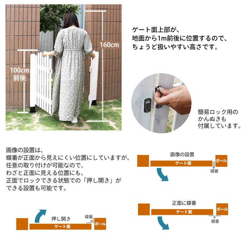 ボーダーフェンス ピケ ゲートセット 片開き 平地金具設置 ボーダーフェンス ピケ ゲートセット 片開き 平地金具設置