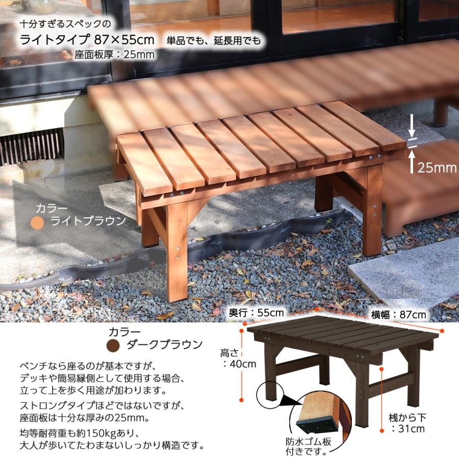 ウッドデッキ 縁台 おしゃれ 木製 デッキ縁台ライト87 55cm Sde 87s フェンスのガーデンatガーデン 通販 Yahoo ショッピング