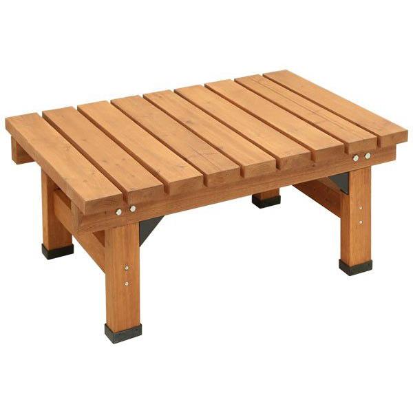甲板涼み台 同盟罷工ロング 90cm×58珊 ともし火赤銅色 天板厚 35粍 DIY、工具-庭、ガーデニング-縁台、アルミ縁台