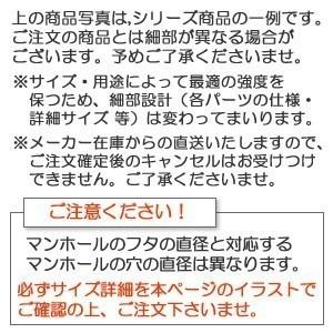 鋳鉄製 マンホール （乗用車対応） フタ＋枠セット フタ直径395mm （直径35cmの穴に対応）_1
