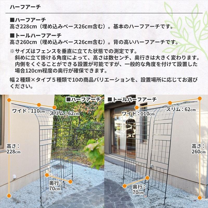 フレキシブル ウォールフェンス ハーフアーチ アイアンフェンス