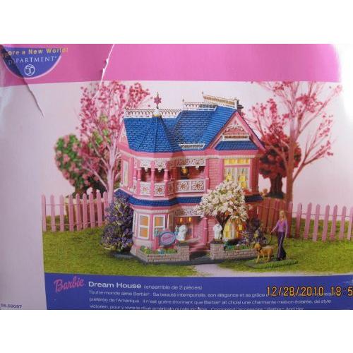 バービー Department 56 磁器ドリームハウス ライト付き