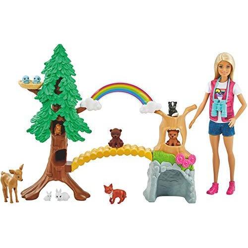 Barbie Wilderness Guide Interactive Playset with Blonde Doll (12-In/30.40-c