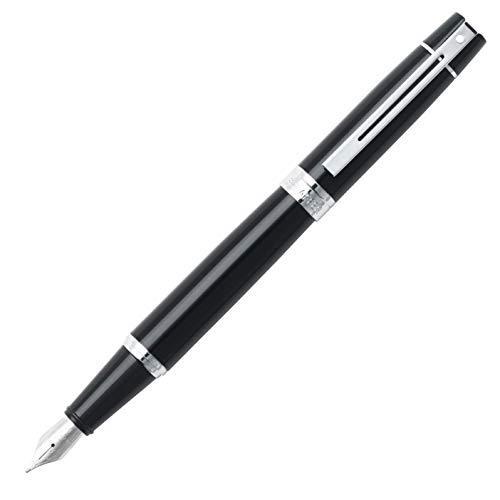 Sheaffer 300 Series Fountain Pen Glossy Black - Chrome Trim 万年筆 (並行輸入品)