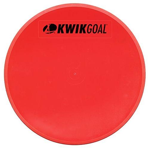 Kwik Goal フラットラウンドマーカー (10個パック) レッド