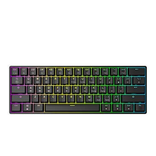 HK Gaming - gk61ホットスワップ可能な機械的なキーボード - 照らさ61 キーマルチカラーRGB PC MAC ゲーマータイピスト 用