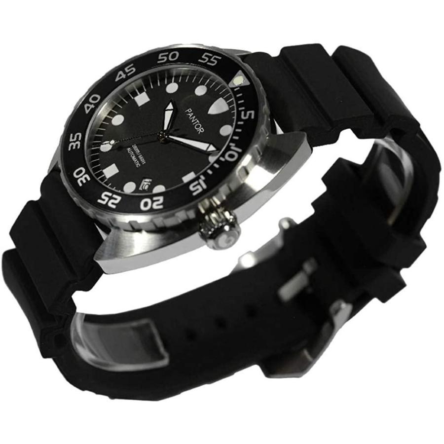 【新品 送料込み】 Pantor Nautilus ダイブウォッチ - 200m ダイバーウォッチ メンズ 自動ムーブメント 回転ベゼル サファイアクリスタル ラバースト 【MYK6179979783】(21598円)