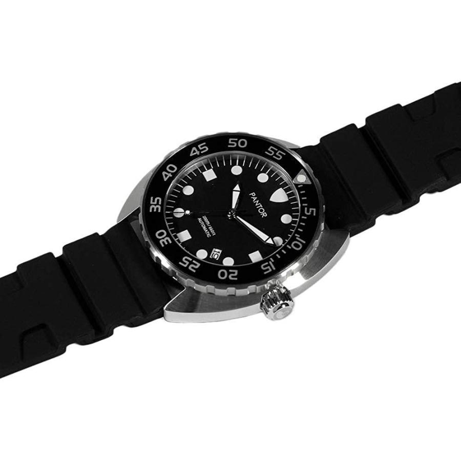 【新品 送料込み】 Pantor Nautilus ダイブウォッチ - 200m ダイバーウォッチ メンズ 自動ムーブメント 回転ベゼル サファイアクリスタル ラバースト 【MYK6179979783】(21598円)