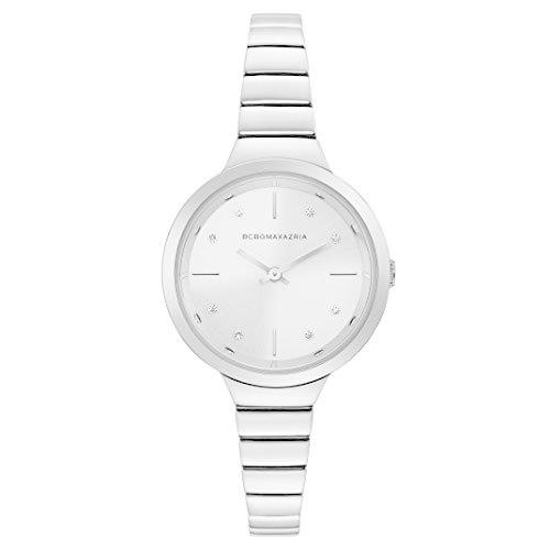 BCBGMAXAZRIA Women's Japanese-Quartz Watch with Stainless-Steel Strap, Silv