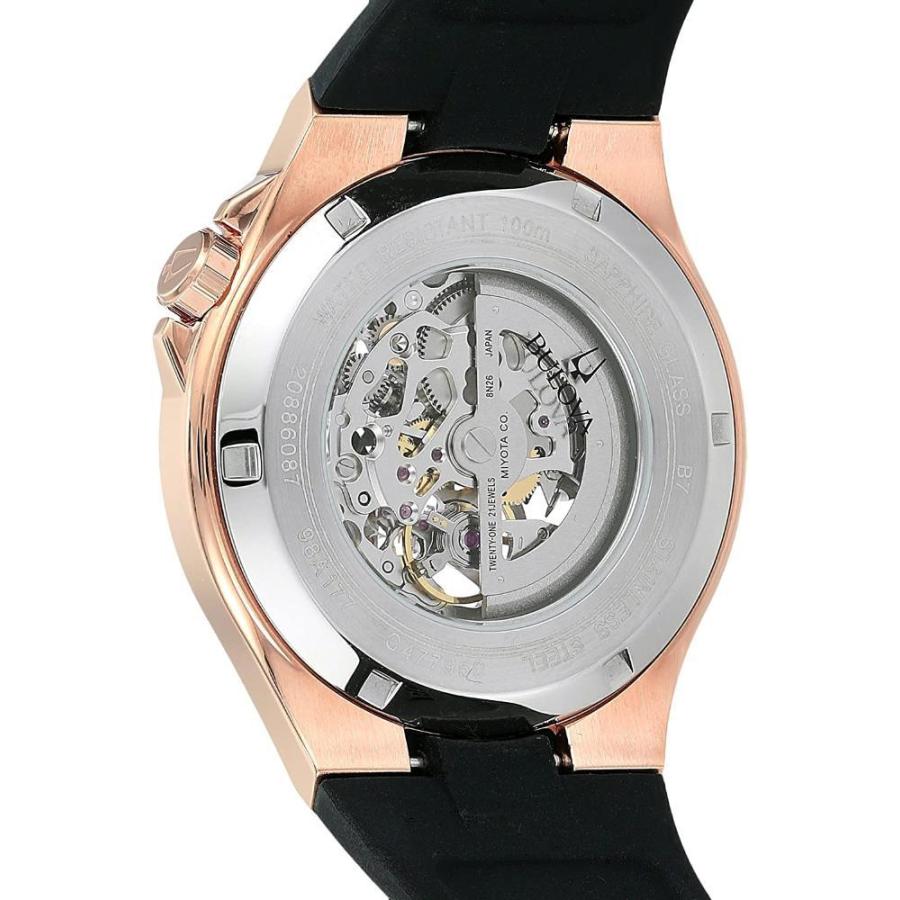 Bulova メンズ腕時計 自動巻き ステンレススチール シリコーン