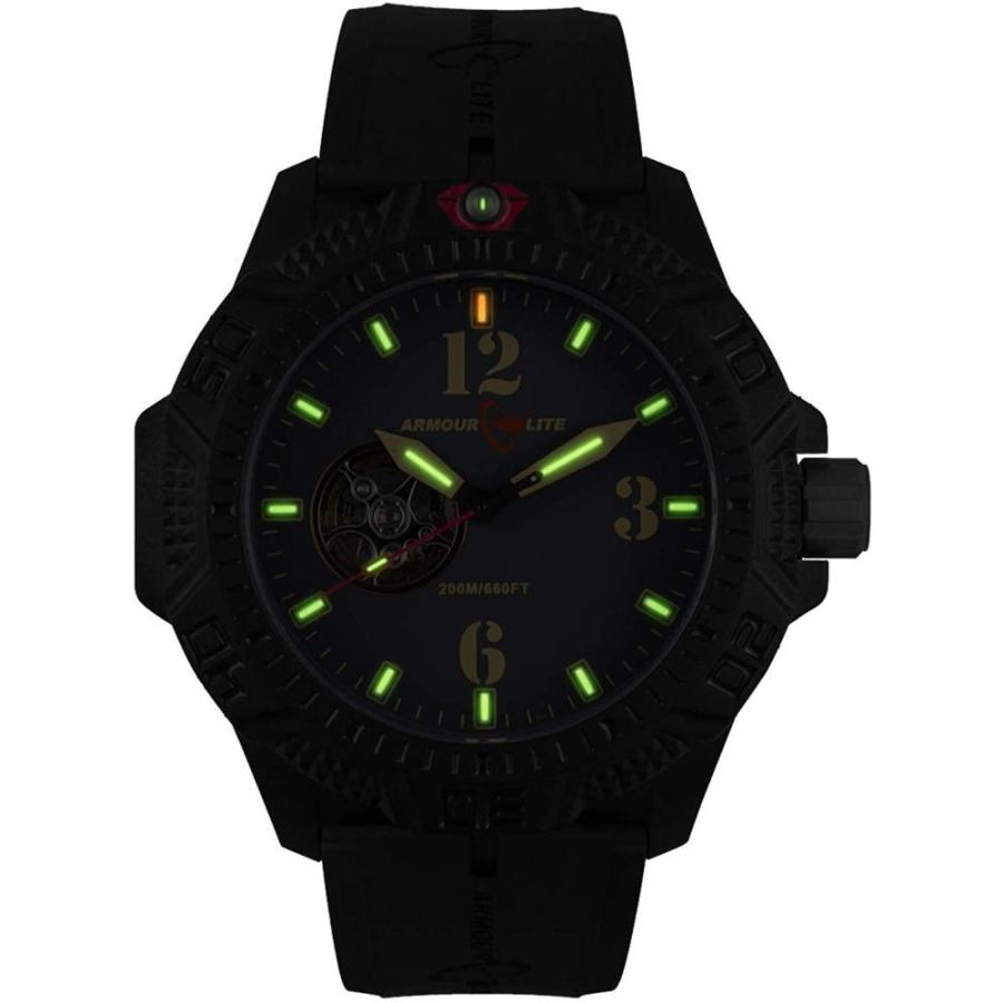 無料長期保証 Armourlite Caliber Series Automatic Watch ブラックラバーバンドal1211 驚きの安さ Secretoftheislands Com