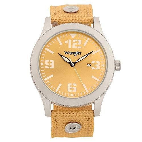 Wrangler Mens Yellow/Wheat Watch 48mm Champagne/Tan