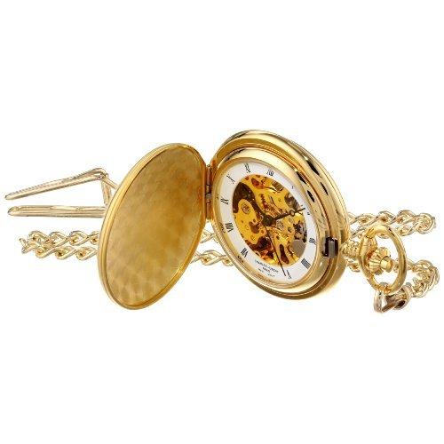 Charles-Hubert- Paris Brass Gold-Plated Satin-Finish Mechanical Hunter Case