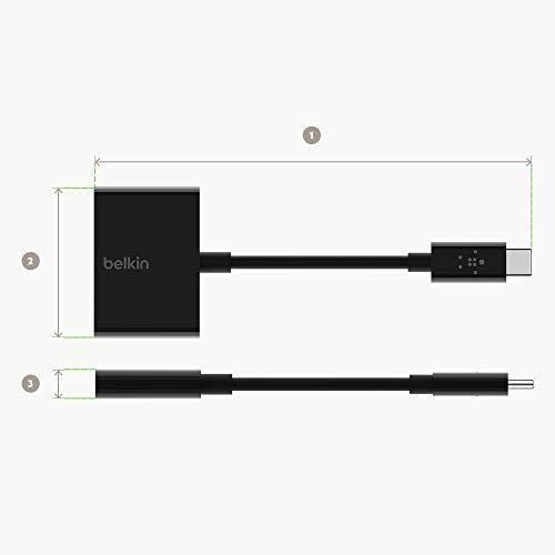 有名ブランド Belkin USB-C 3.5mmイヤホンジャック デュアルアダプター Andoroid スマートフォン Galaxy S10 / Xperia 5