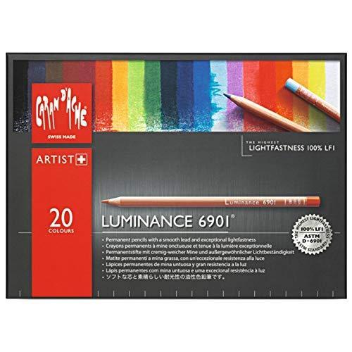輝く高品質な CREATIVE ART MATERIALS Caran D'ache Luminance Colored Pencil Set of 20 (690 その他事務用品