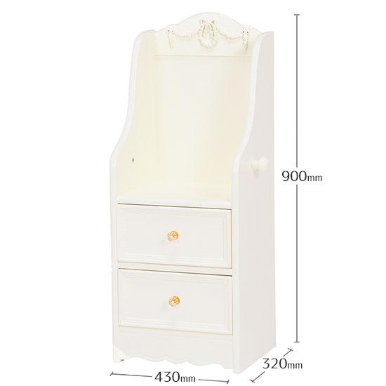 ランドセルラック ホワイト RCC-1856WH［プリンセス家具 子供部屋］／同梱不可・代引き不可の画像