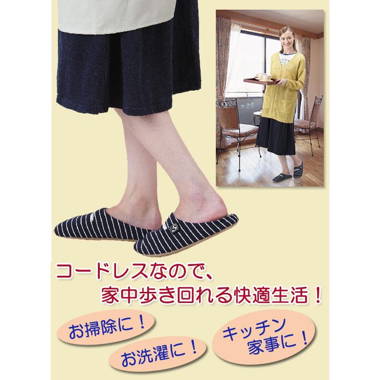 【在庫有】ヒーター内蔵スリッパ [あったかルームシューズ ほっこリッパ SHR-01]_3
