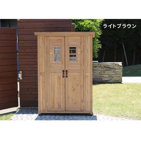 [カントリー小屋 薄型 KCSL1260] ガーデンストッカー ガーデニング収納庫 屋外用／同梱不可・代引き不可の画像