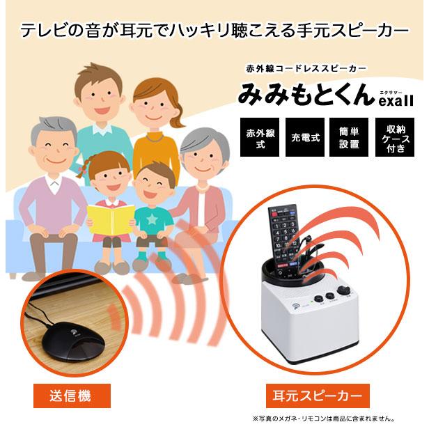 未使用✨　みみもとくん　テレビーノ テレビスピーカー　ラジオ　エムケー精工 エムケー精工 みみもとくんexa2 CS-37PW [赤外線式で病院でも使える