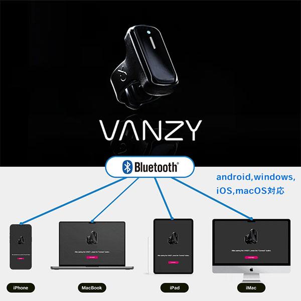 VANZY バンジー リング型マウス FFY-M200[Bluetooth 指マウス
